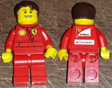 LEGO rac051s F1 Ferrari Pit Crew Mechanic (30196) - with Torso Stickers